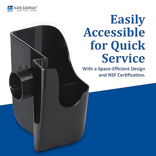 Miniatura 7 de San Jamar Bandejas acoplables para decoración de cúpula para cocina, bar y restaurantes, plástico, 5.25 pulgadas, color negro