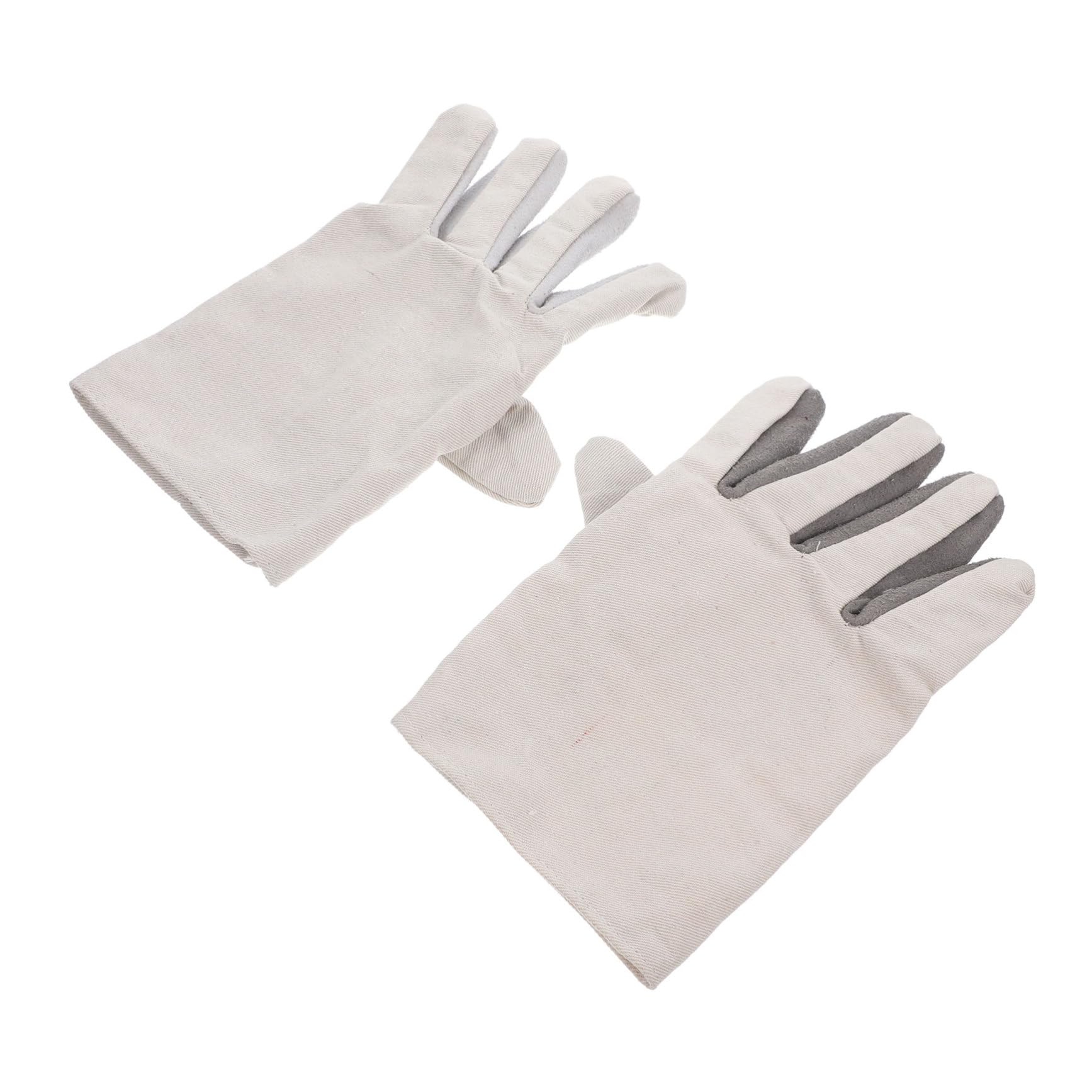 Uonlytech 3pares Guantes De Soldador De Cuero De Vaca y Lona De Doble Capa Resistentes Al Desgaste Aceite Para Trabajos Pesados y Actividades Al Aire Como Barbacoas y Camping