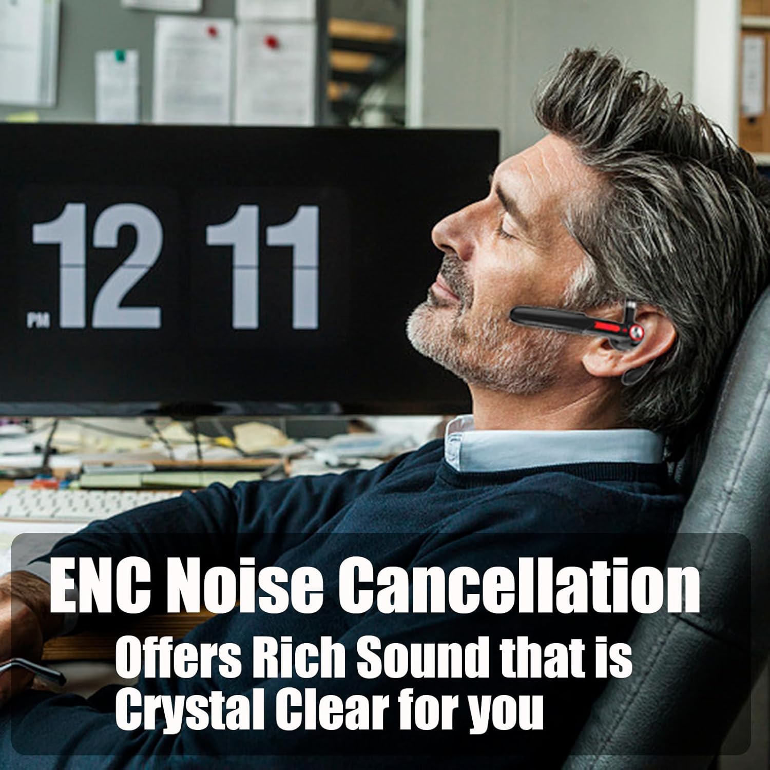 Bluetooth Headset Earphones for Workouts and RunningTouch-Enabled Headphones Mono/binaural Mode Graphene Film Material Long Battery Life Voice Assistant Function(Blue)