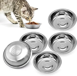Stainless Stainless Steel Cat Bowls - Wide & Flat