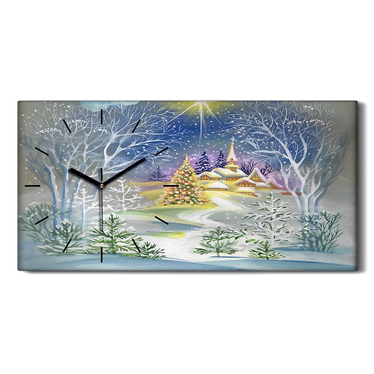 Horloge de Chambre Paysage d'hiver Décoration Murale Zen