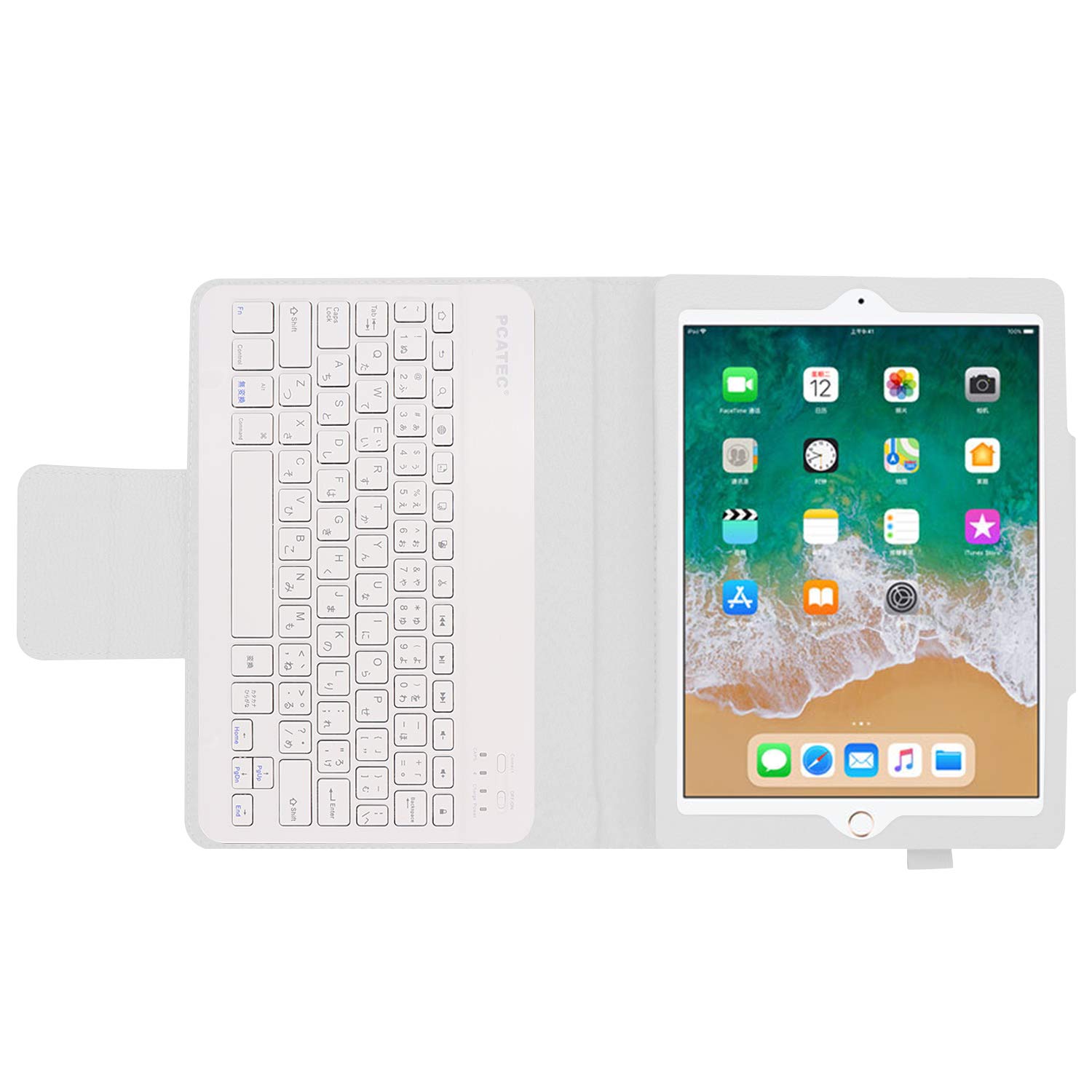 Amazon | ピーシーエーテック レザーケース付き Bluetooth キーボード