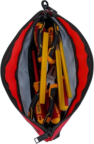 Miniatura 9 de KUNN Paquete de 2 bolsas de herramientas con cremallera, bolsas de herramientas pequeñas y resistentes, bolsas de utilidad, organizador