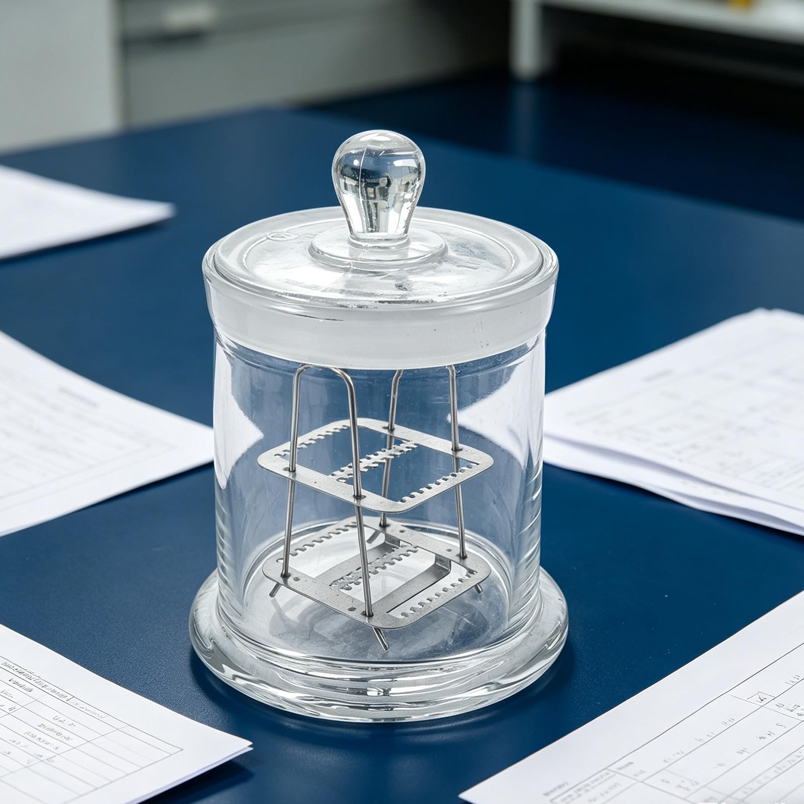 Soporte para Portaobjetos de Vidrio con Capacidad para 26 Láminas, Diseño Seguro con Bordes Redondeados y Resistencia Química Adecuado para Laboratorios Escolares