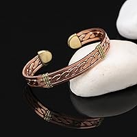 Vista 41 de Handmade Elegant Copper Bracelet for Women - Pure Copper Bracelet for Pain Relief and Stress Relief - Adjustable Entwisted Copper Bracelet to Fit