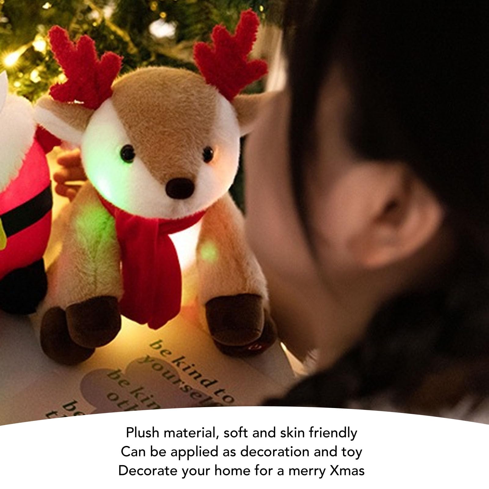 Masyrt Light Up Musical Plush Reindeer, Animated Singing Stuffed Animal Toy, Soft, Skin Friendly - Image 2