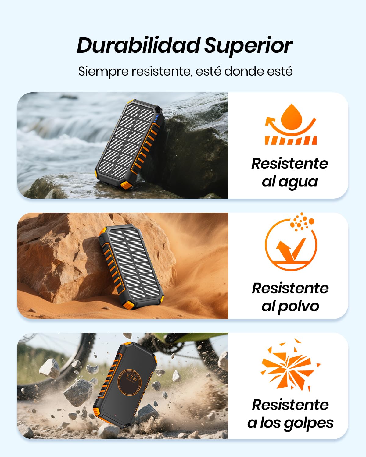 Cargador Solar Power Bank 20000mAh - A ADDTOP 3.0A Bateria Externa Carga Rapida con USB C – Bateria Portatil Inalámbrica con 4 Salidas - PD QC 3.0 Cargador Portátil para Teléfono Tabletas