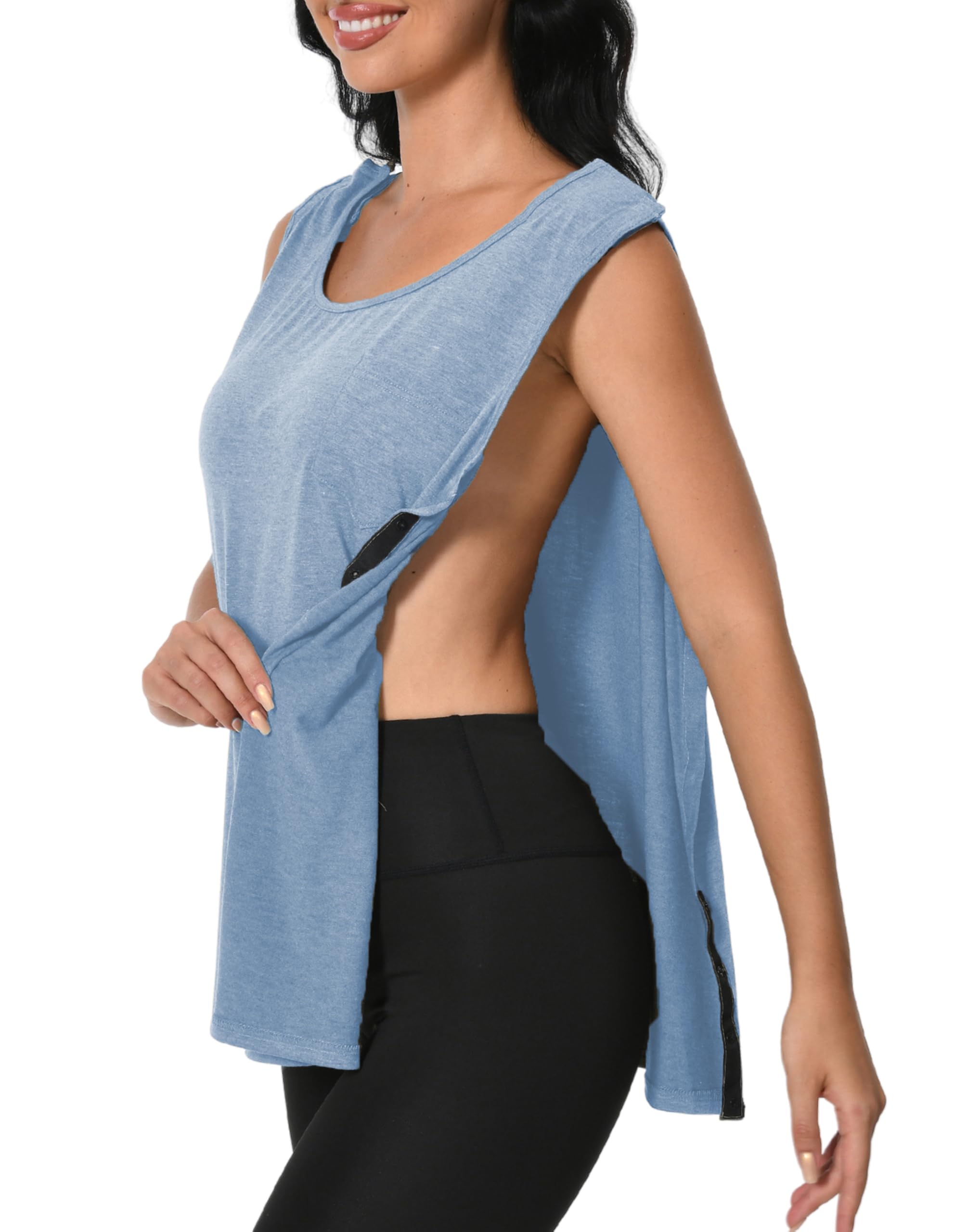 Post Surgery Snap Open Tank Top