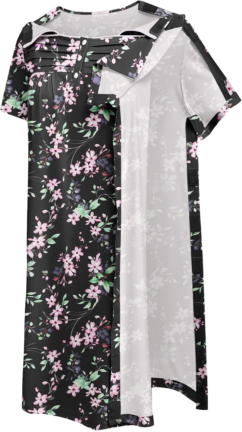 Deyeek Post Shoulder Surgery Dress Women Side Full Tear Away After Rotator Cuff Chemo Dialysis Port Adaptive Clothing - Image 8