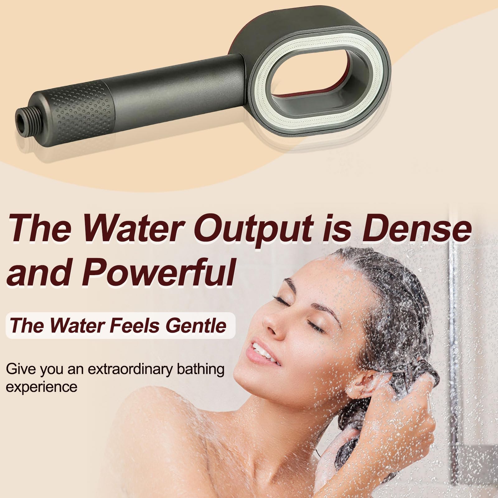 Filtersonic - Cabezal de ducha 3 en 1 con filtros, alta presión, filtro contra la cal, aumento de presión, filtro de cabezal de ducha con esponja para eliminar el agua dura, metal pesado (gris)