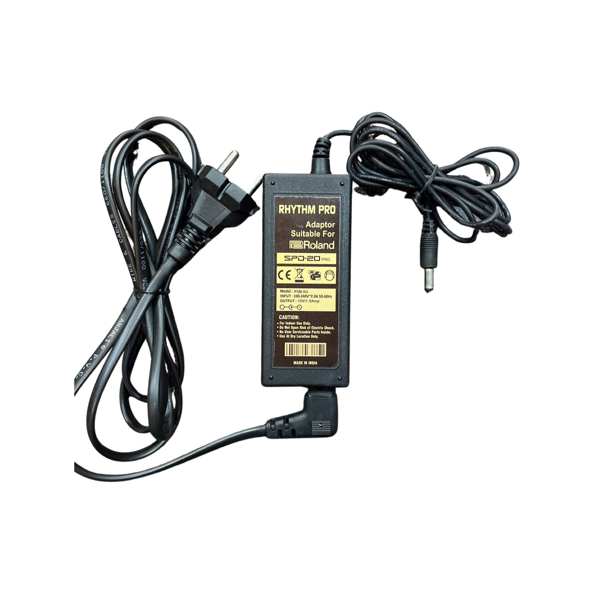 Rhythm Pro Hi Quality Adapter Compatible for Roland SPD-20 Pro Octapad (PSB-5U 12v/1.5amp)-image-17