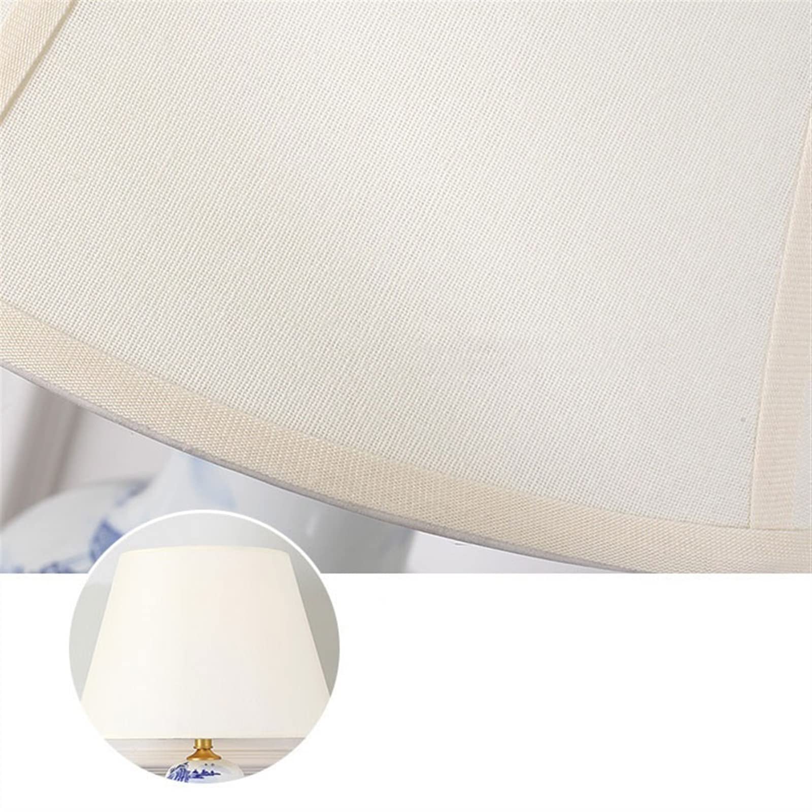 Luce da Scrivania Luce per la Lettura Lampada da tavolo moderna in ceramica cinese Lampada da comodino camera da letto Ampio soggiorno Paesaggio dipinto Lampada da scrivania in porcellana bianca e blu