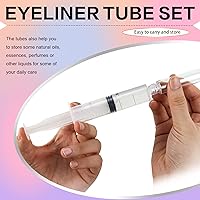 Vista 5 de Bercoor Paquete de 30 tubos de brillo de labios, botella vacía de bálsamo labial recargable de 0.3 fl oz, recipiente de plástico transparente