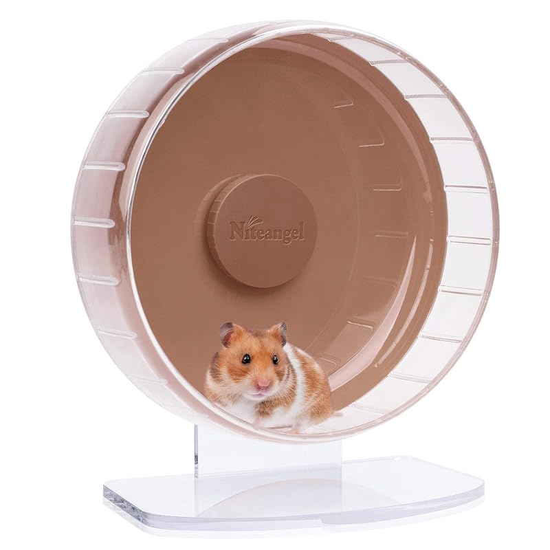 Roda de exercício silenciosa para hamster Niteangel Super-Silent 25,4 cm Medium Brown