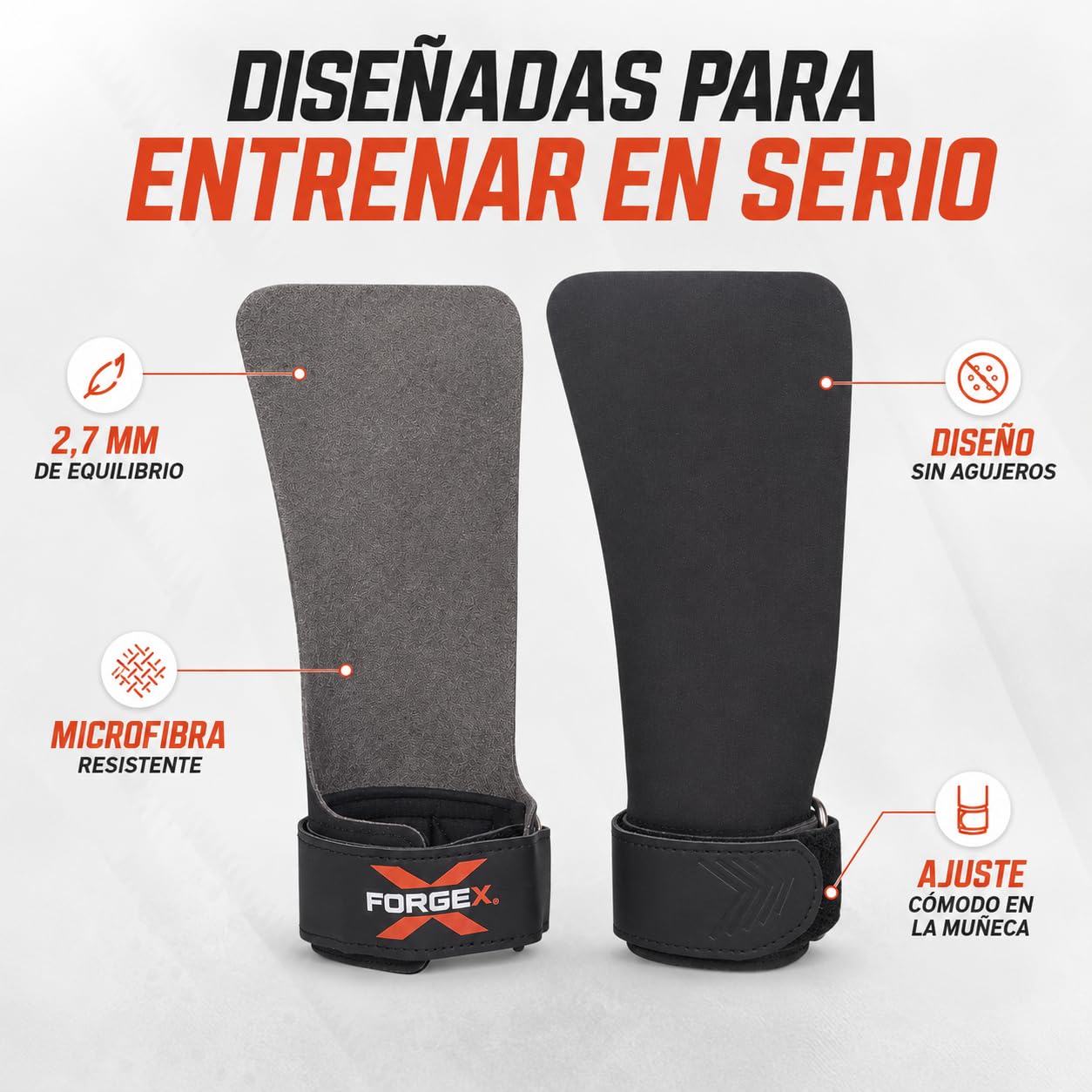 Calleras Crossfit Pro Grip 2,7 mm Agarre Antideslizante Muñequeras Hand Grips Dominadas Calistenia