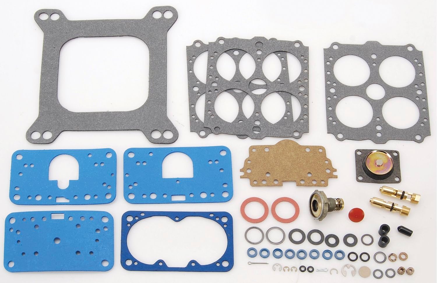 JEGS Carburetor Rebuild Kit | Fits Holley 4160 Models | Made in USA | Non-Stick Metering Block & Fuel Bowl Gaskets | High-Flow Power Valves | Machined Needle & Seat Assemblies
