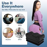 Vista 7 de HOMBYS Adjustable Height BBL Pillow After Surgery for Sleeping,High Density Foam BBL Recovery Pillow for Sitting After Surgery, Durable Butt Pillows