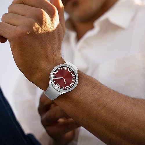 Miniatura 6 de AMANECER Anillo de bisel diseñado para Galaxy Watch 6 Classic de 1.73 pulgadas (1.693 in), 1.77 pulgadas, acero inoxidable, elegante marco de bucle,