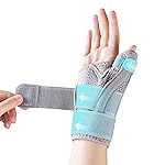 CURECARE New Upgraded Thumb Spica Splint, Comfortable Thumb Brace for Right & Left Hand, Universal Size Thumb Support for Arthritis, Tenosynovitis, CMC Joint Repetitive Injuries (Grey)