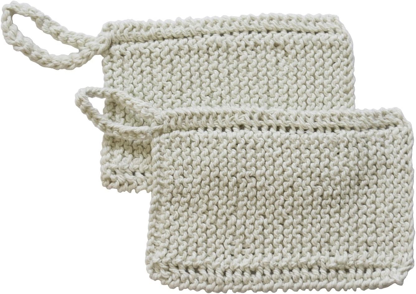 Organic Cotton Scrub Cloths, Natural