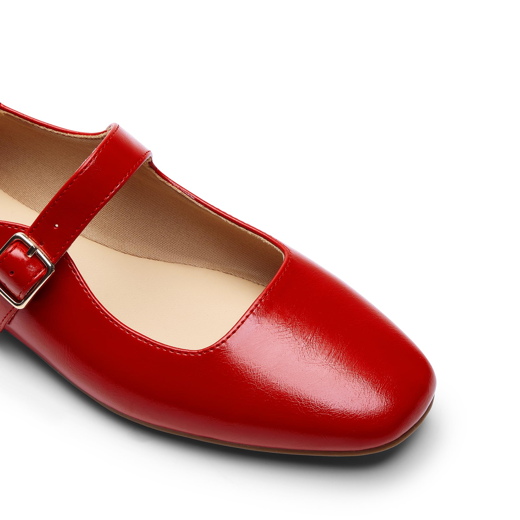 DREAM PAIRS Ballerines Femme Mary Jane à Bout Carré, Chaussures Plates Confortables à Enfiler pour Bureau, Travail, Sorties ou Tenue Quotidienne