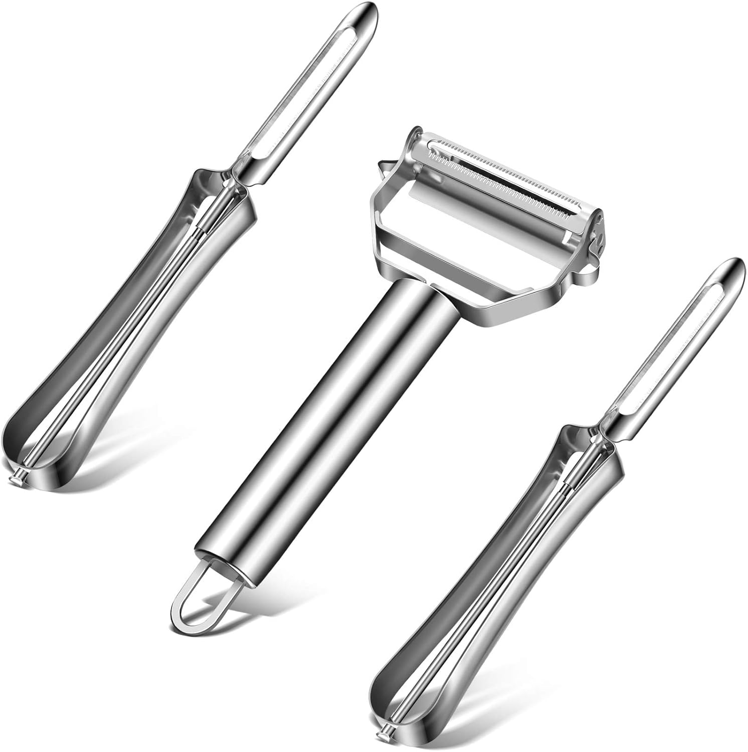 3 Pieces Kitchen Fruit Vegetable Peeler Stainless Steel