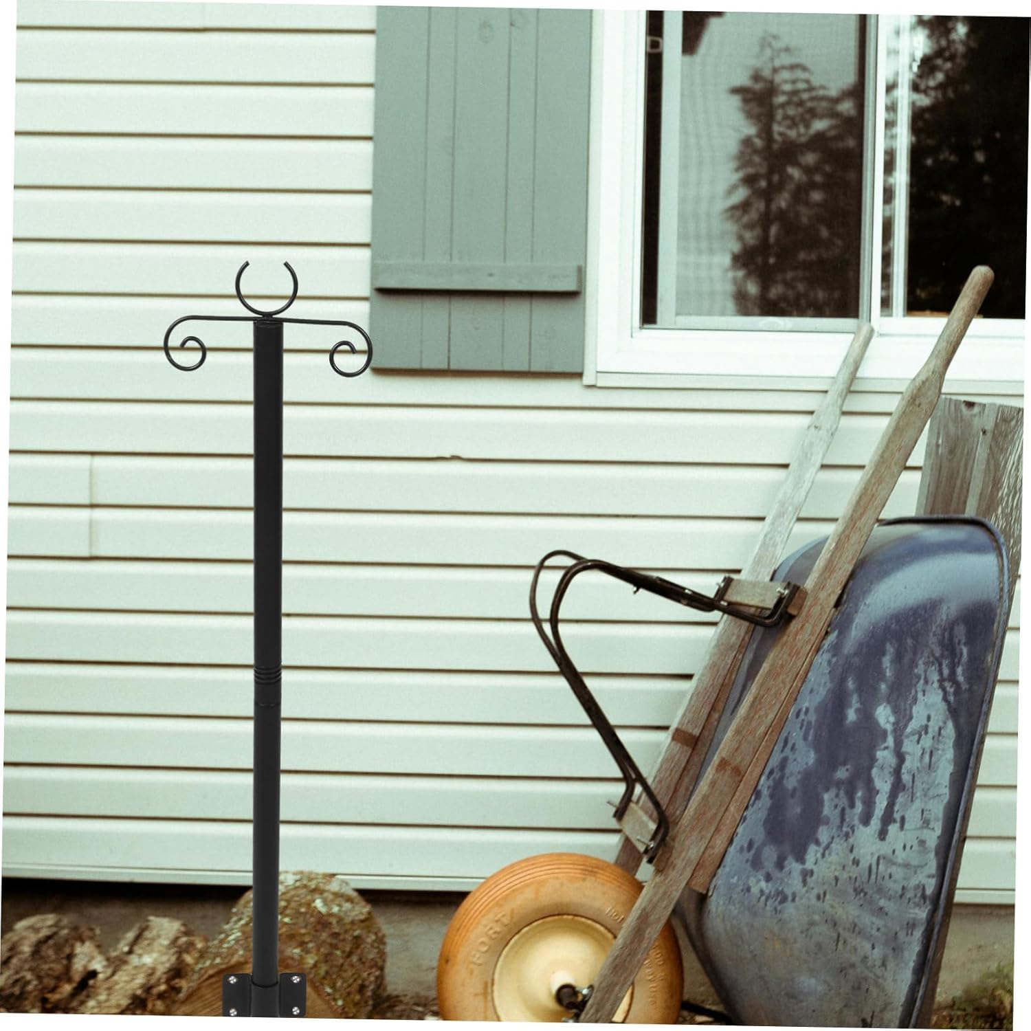 BESPORTBLE 2sets Outdoor String Light Poles Support Rods for Hanging Bird Feeders Easy Installation for Gardens Patios and Yards Heavy Duty