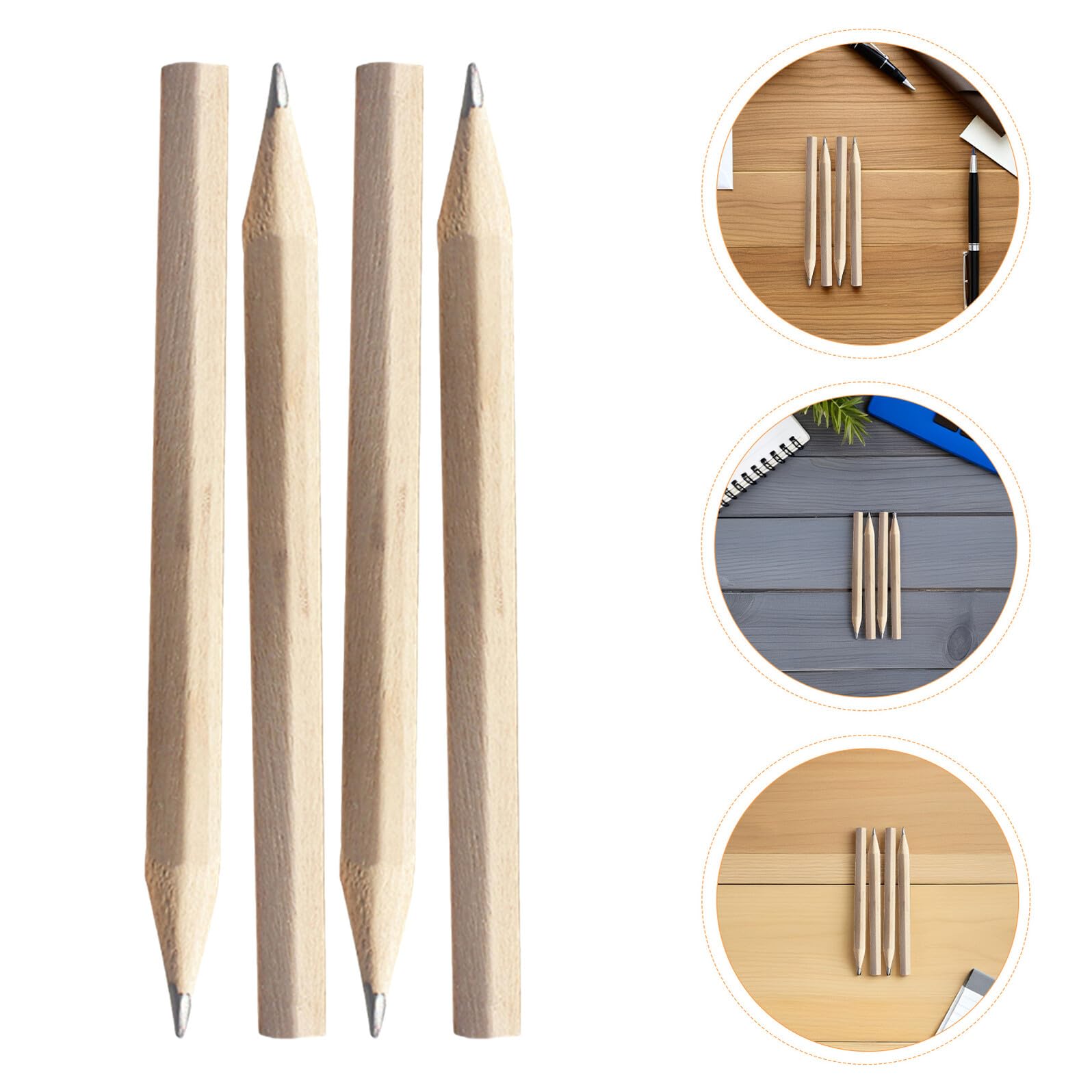WOONEKY 200pz Mini Matite in Legno Esagonali Corte 8.6cm HB per Bambini e Scuola, Triangolari Ergonomiche Antirottura per Scrittura Disegno e Schizzi