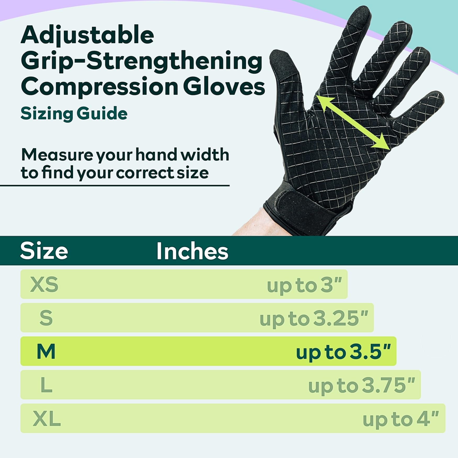 MetaFlex Arthritis Pain Relief Gloves - Therapeutic Compression Glove & Wearable Grip Strengthener - Adjustable Resistance Bands for Swelling Relief and Mobility Improvement - M