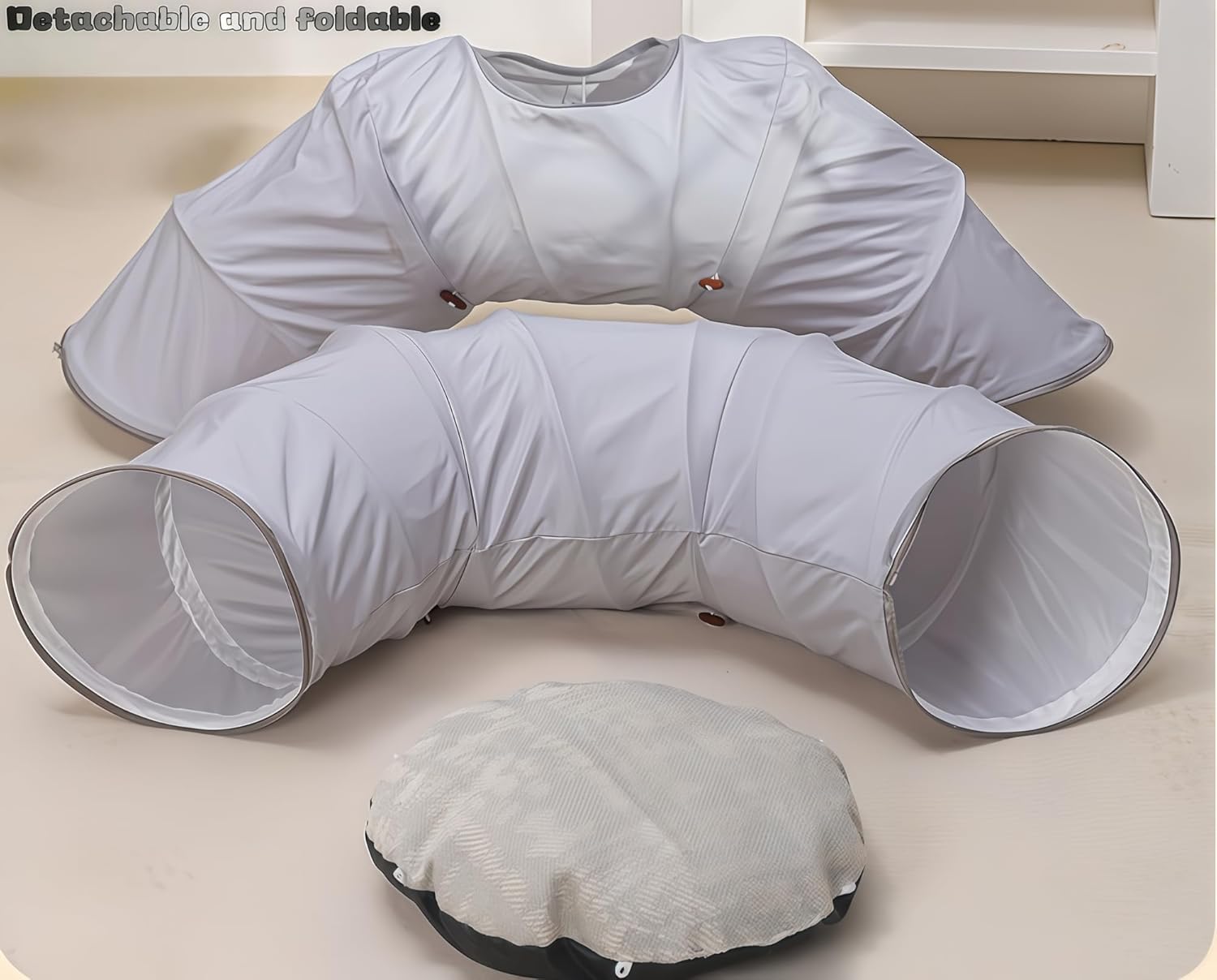 Pet cat Tunnel, Foldable cat Tunnel Bed,cat Tunnels for Indoor Cats, peek-a-Boo Toy for Bored Cats, Suitable for Puppies, Cats, Rabbits