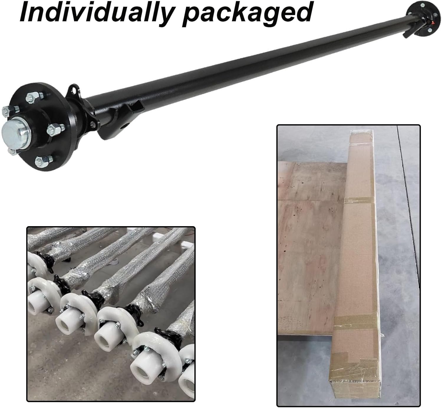 5 Lug - 5x4.5 Bolt Pattern - 3500 lbs Trailer Axle, 81.5 Hub Face - 69.3 Spring Center, Suitable for Trailers, Freight Vehicles, RVs, Campers, etc (5x4.5 Bolt Pattern, 81.5/69.3)