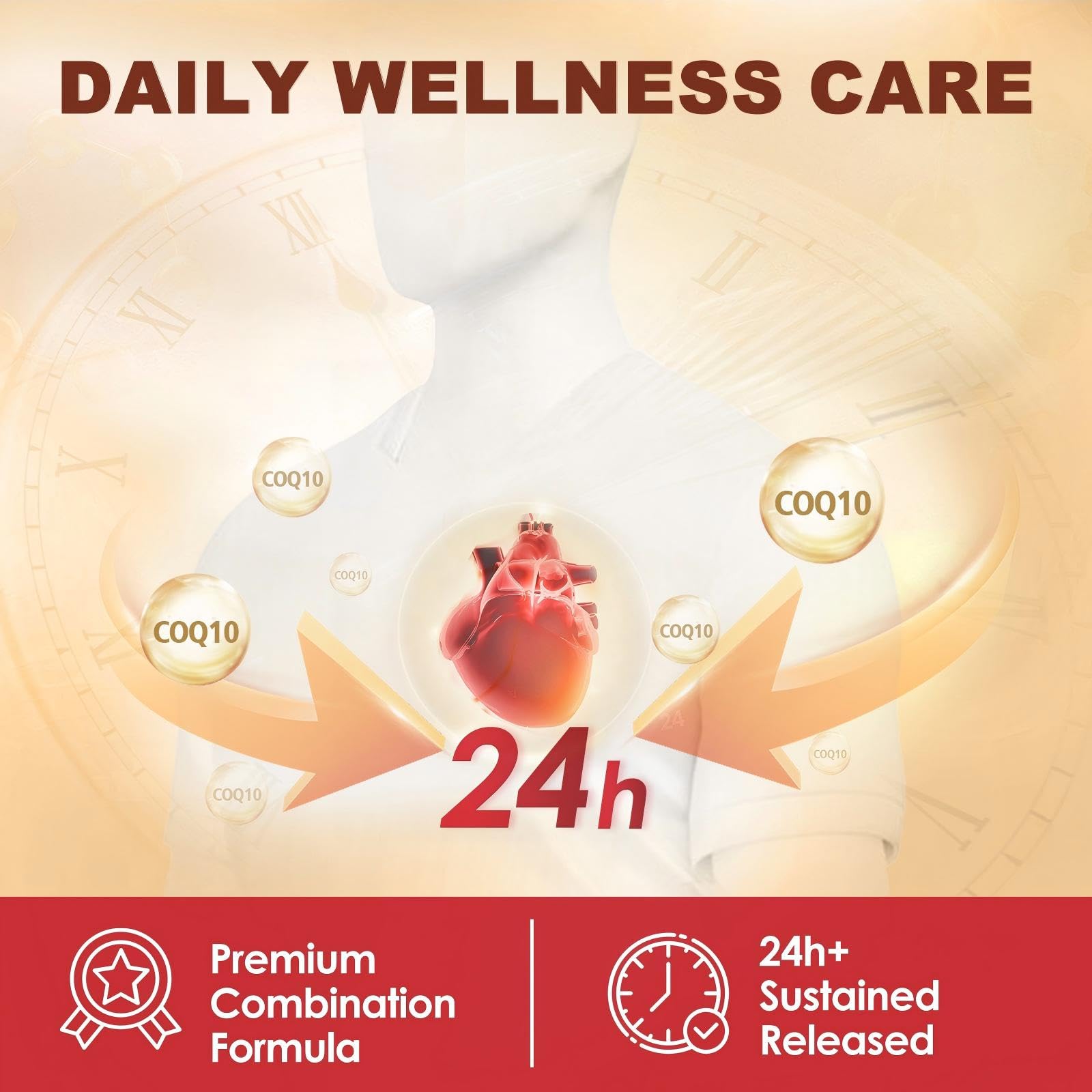 CoQ10 600 mg Softgels CoQ10 Supplement - CQ10 Coenzyme-Q10 with Omega 3 & PQQ & Vitamin E Support Heart & Antioxidant, CoQ10 400mg Softgels, 60 Servings