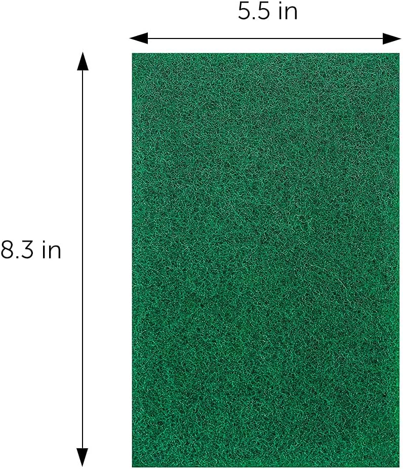 DecorRack 28 Extra Large Cleaning Scouring Pads for Kitchen, Dishes, Bathroom, Household, Large Heavy Duty Non Scratch Scour Pad, Scrubber Sponge Dish Pads, Green (Pack of 28)