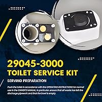 Vista 5 de Kit de servicio de inodoro manual marino Jabsco 29045-3000 para inodoro de la serie 29090-3 y 29120-3 (2008 y superiores)