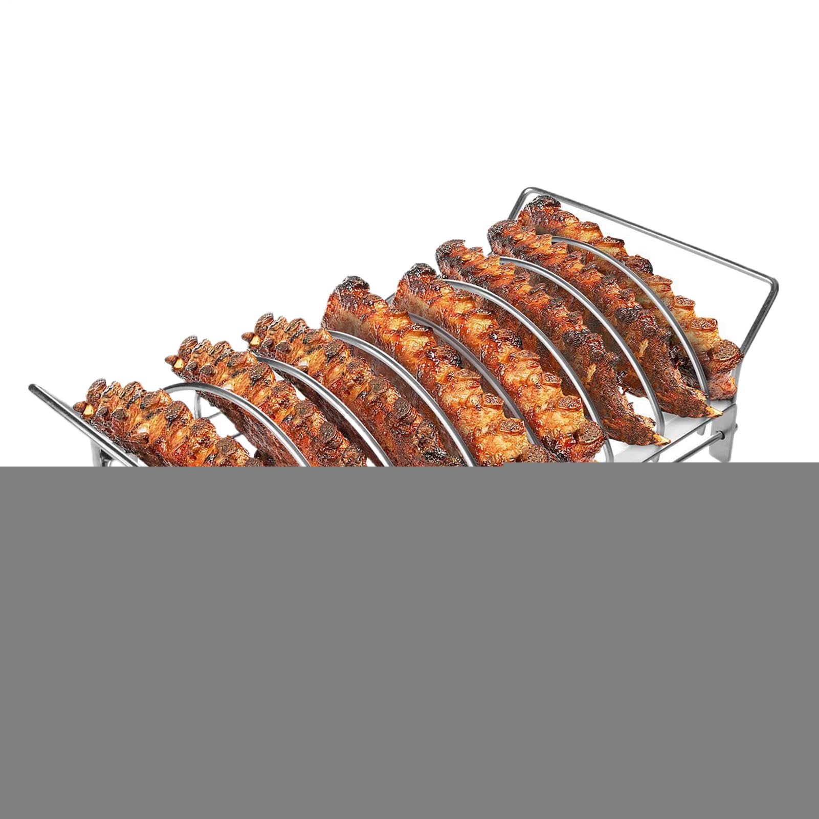 Grille Barbecue 6 Emplacements pliable et support pour rôtissoire et fumoir