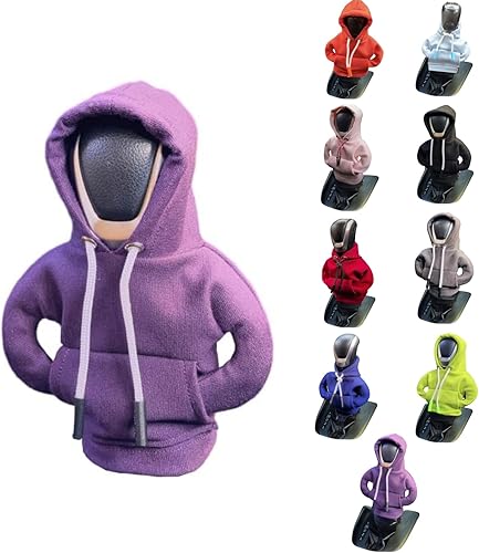Mini cubierta de cambio de marchas de coche con capucha cubierta de cambio de coche, accesorios interiores, perillas de cambio de moda (morado)