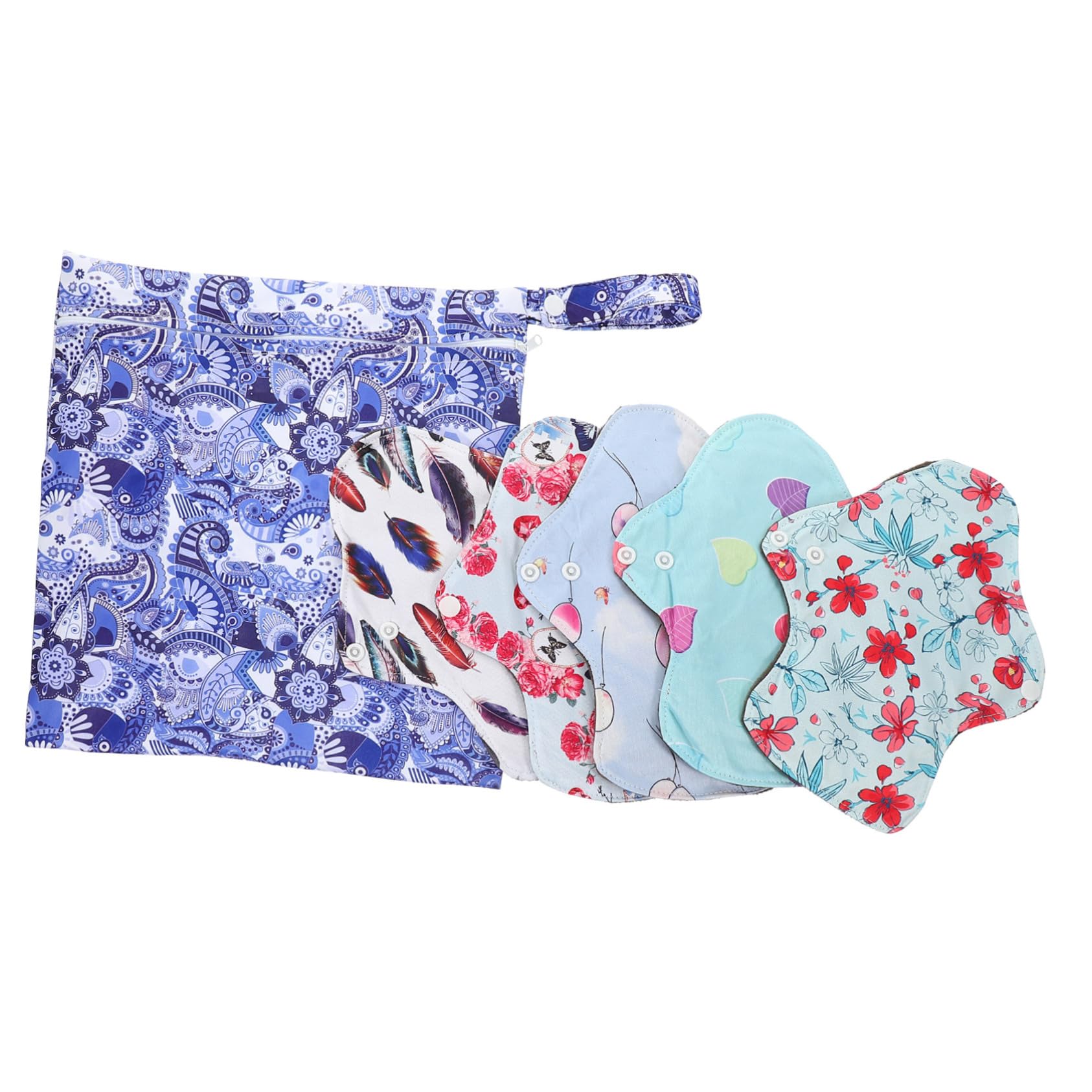 Didiseaon Servilletas Sanitarias De Compresas Menstruales Femeninas Lavables Compresas Higiénicas Absorbentes Para Mujer Uso Diario