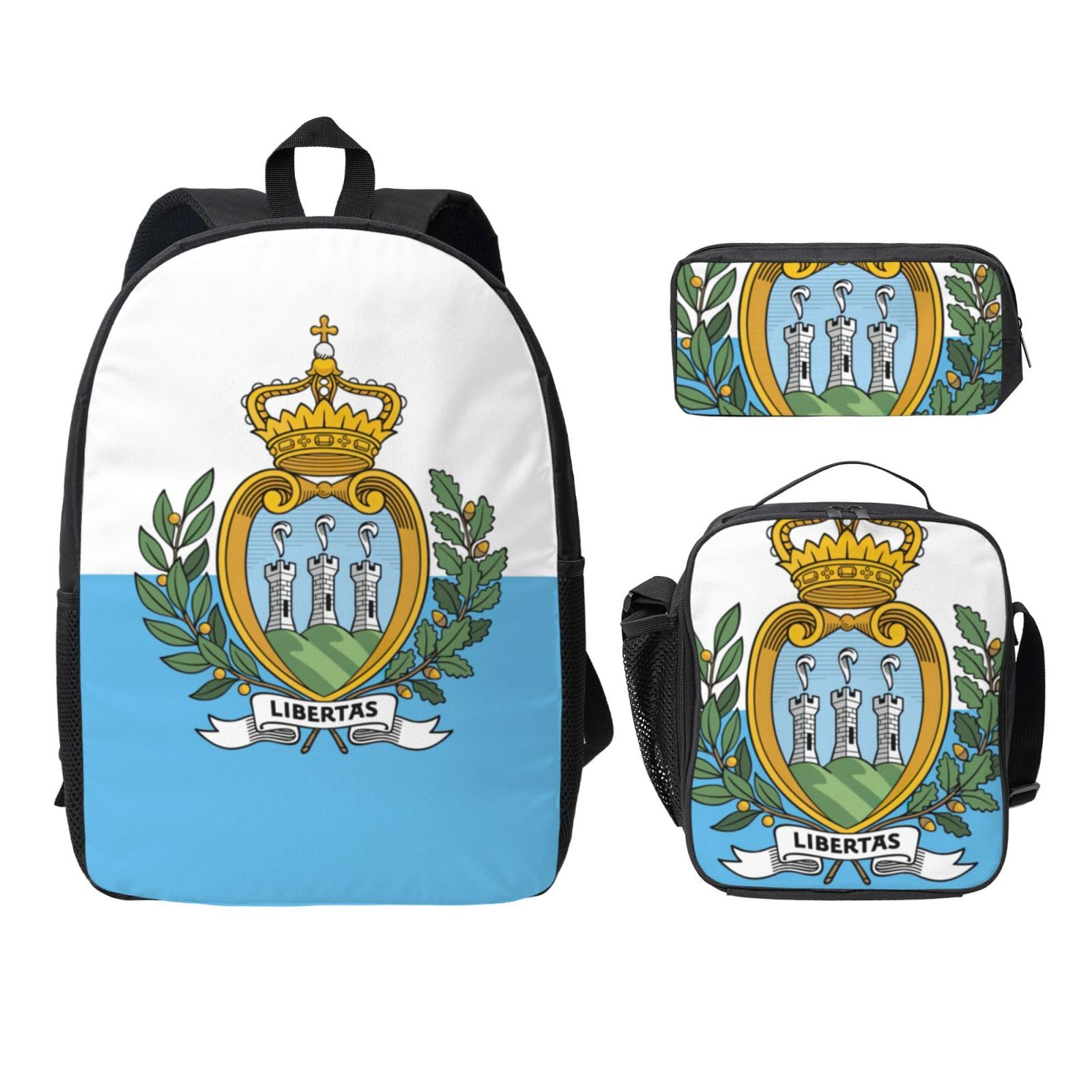 Sac à dos 3 pièces Saint-Marin pour organiser repas et stylos - 8