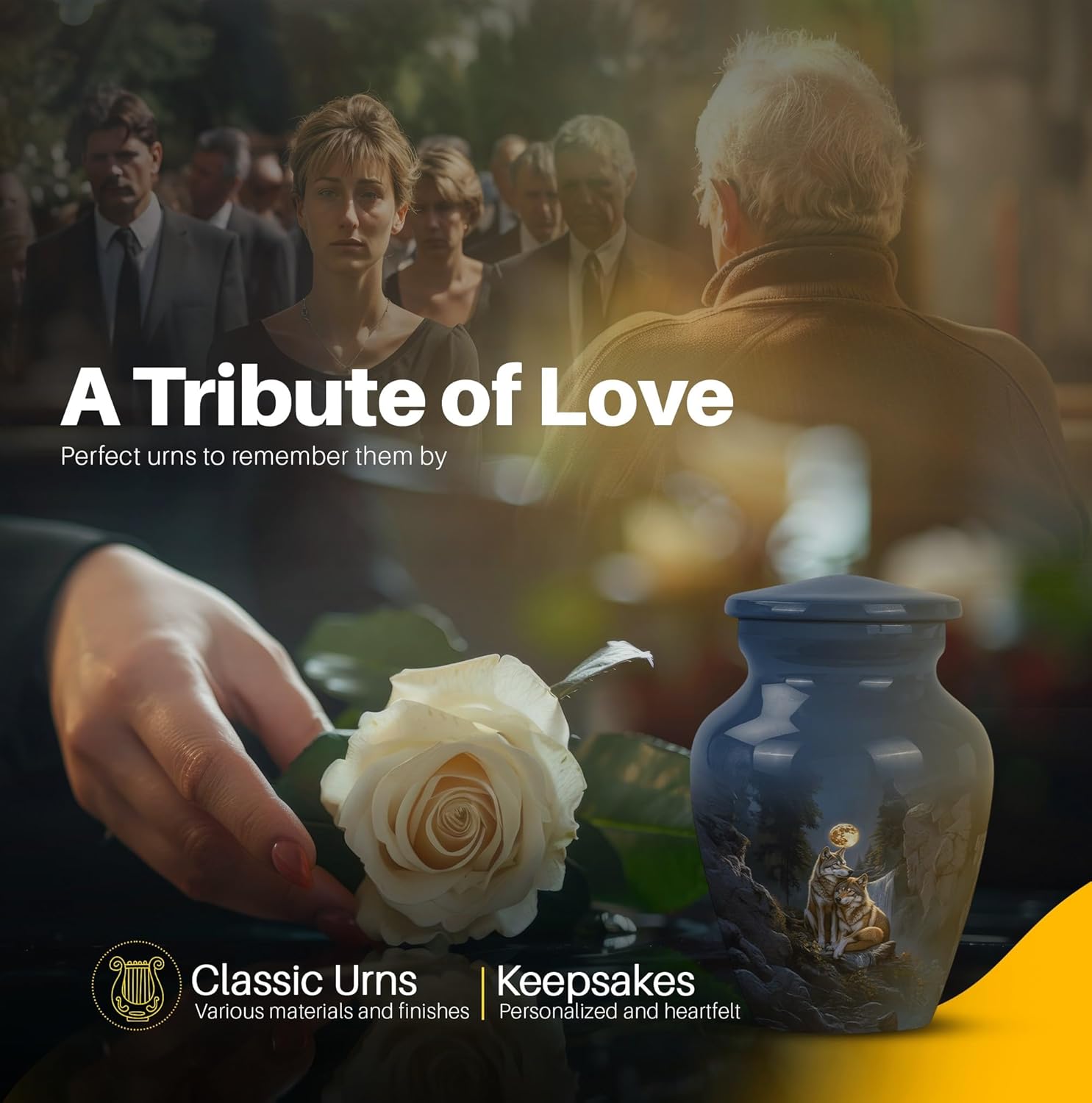 Yatskia Wolf Urn for Ashes Adult Male & Female, Small Burial Urns for Adult Human Ashes, (Pack of 1, 3 Inch) - Image 6