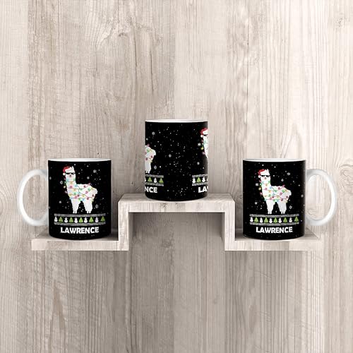 Miniatura 3 de The Tea and Coffee House Taza personalizada, llama de cacao caliente, regalos de Navidad para niños, amantes de los regalos, taza de cerámica
