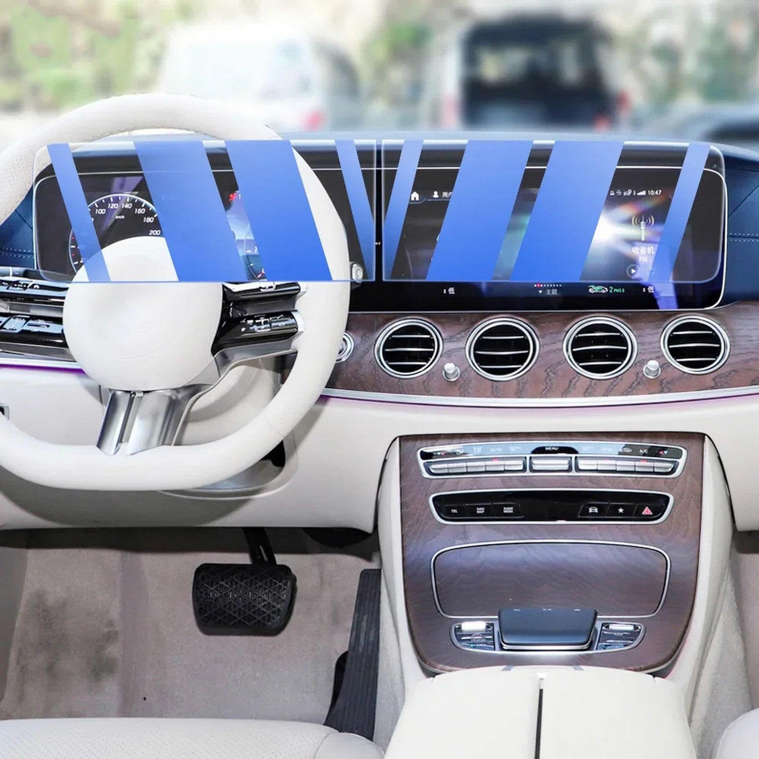 Protection de luxe en TPU transparent pour console Mercedes Benz W167