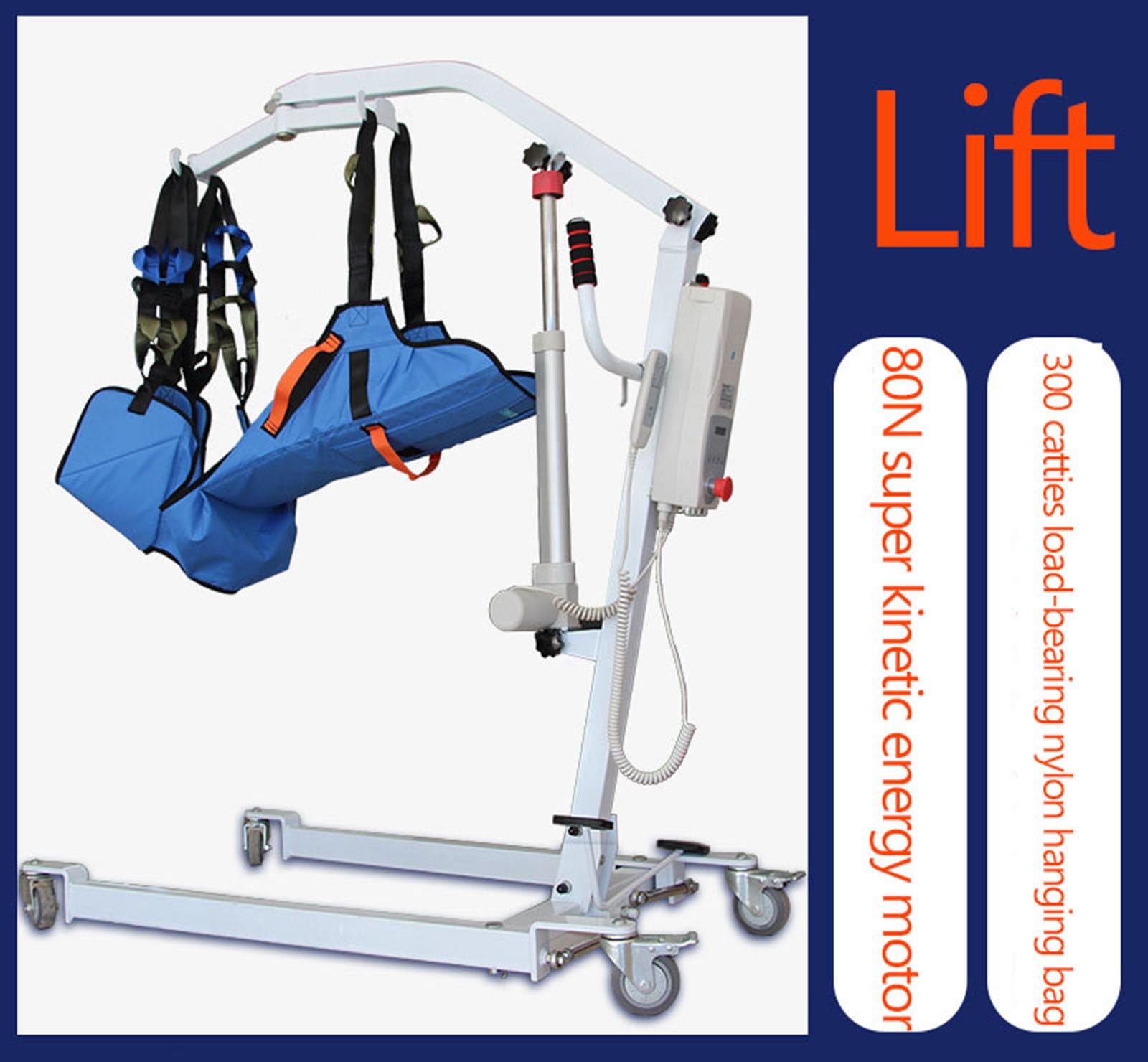 Arnés Elevación Paciente Cuerpo Completo, Grúa De Paciente, Eslinga De Elevación con para Paciente Y Minusválido, para Posicionamiento Y Elevación De La Cama,Enfermería,B