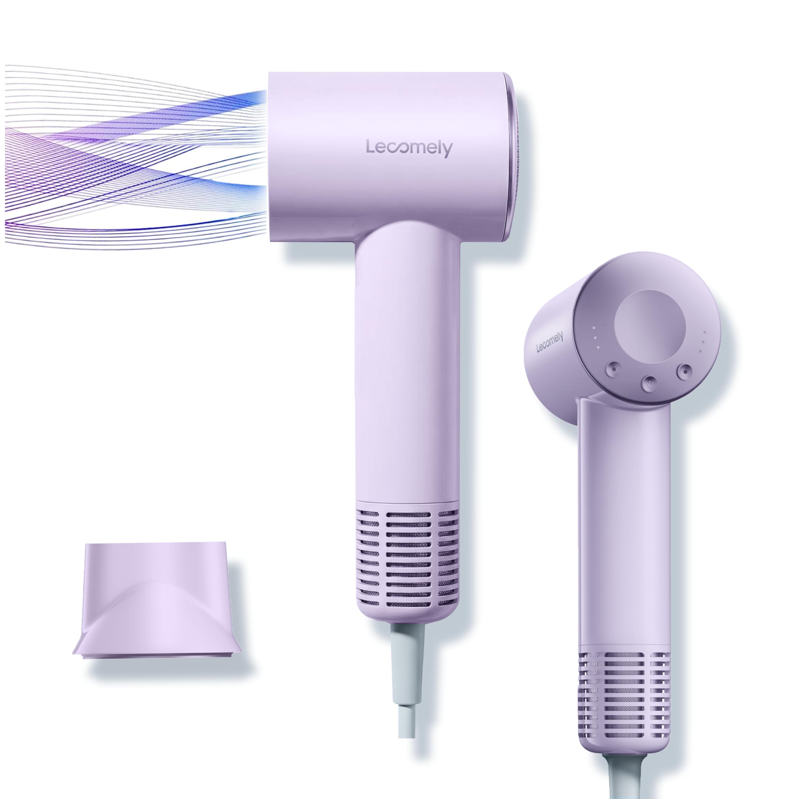 Photo 1 of Dual Voltage Hair Dryer for Worldwide Travel, High-Speed Travel Hair Dryer for 5X Faster Drying, 200M Negative Ions, 0.69lb Portable Blow Dryer for Salon Results at Home & Abroad S4AT (Purple Dryer)