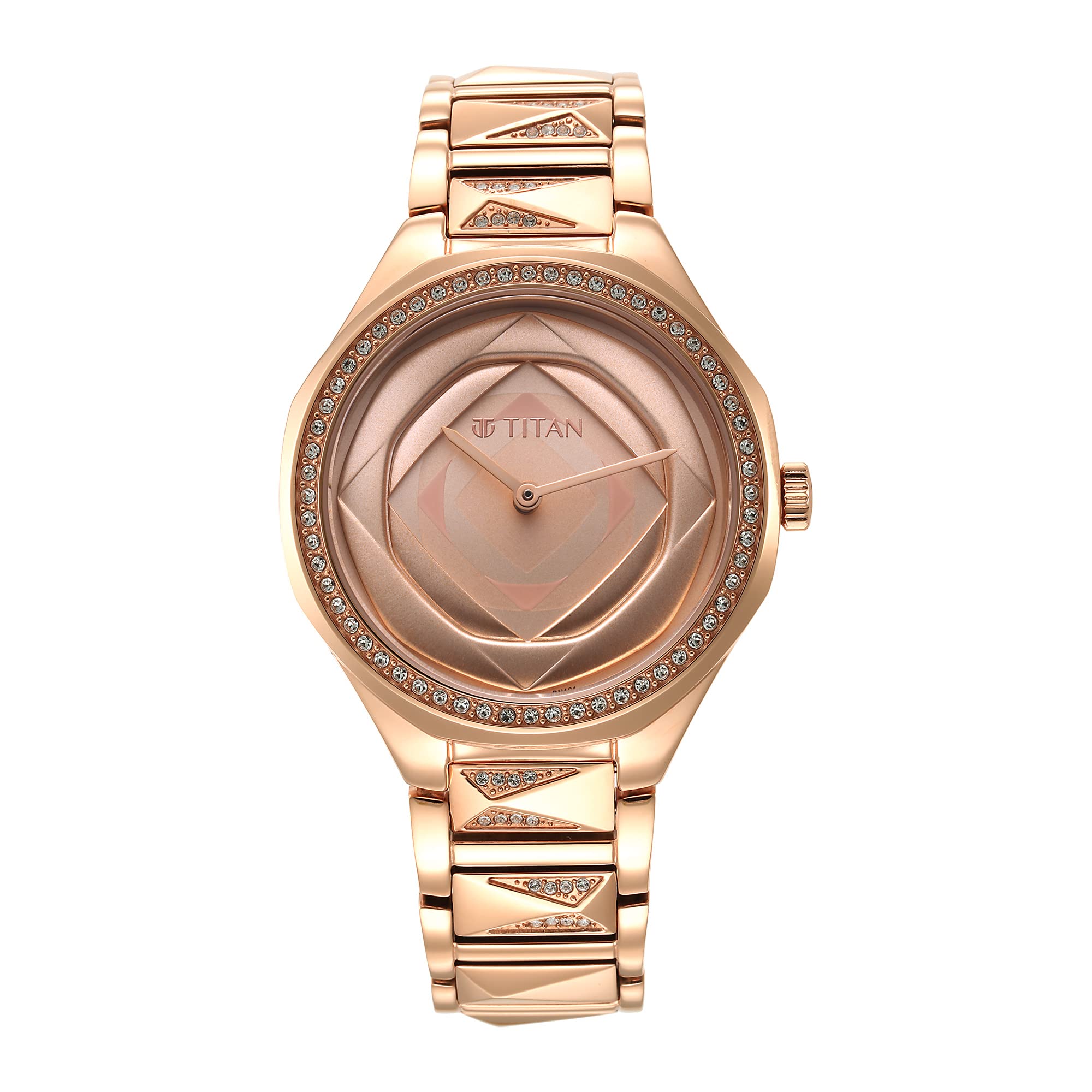 Titan Purple Glitz Rose Gold Dial Analog Stainless Steel Strap Watch for Women-NS95206WM01 (B0BQ75FXDQ) Amazon Price History, Amazon Price Tracker