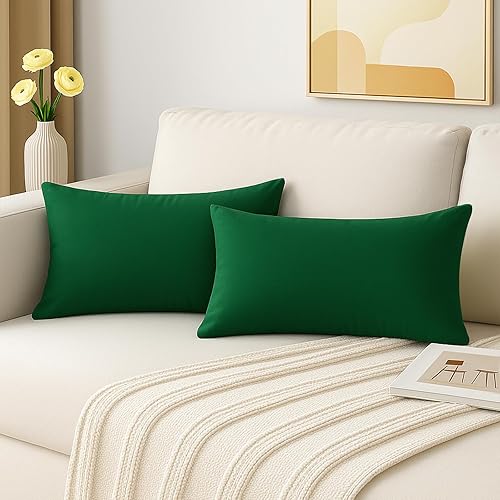 Vista 240 de Thmyo Paquete de 2 fundas de almohada cuadradas decorativas de algodón, fundas de almohada de sublimación en blanco, fundas de cojín blancas