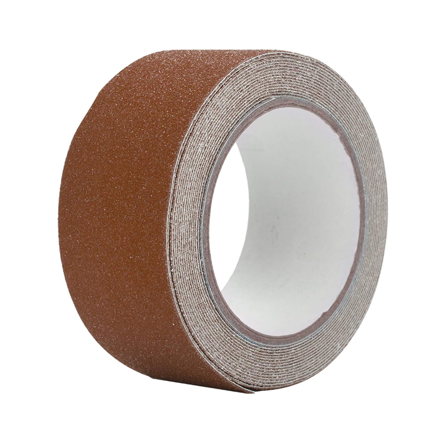 Oumefar Anti Slip Tape, 5M 5cm PVC Anti Slip Grip Traction Tape Colorful Safety Tape Adhesive Tape Foot Grip Tape for Safety Stairs Steps Ladders Indoor Outdoor(Brown)