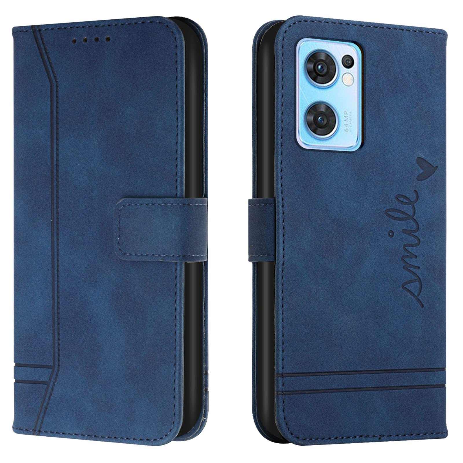 Funda Tipo Cartera Para OPPO Find X5 Lite/Reno7 5G - Cuero PU, 3 Ranuras Para Tarjetas, Cierre Magnético, Color Gris