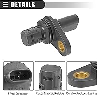 Vista 5 de Motoforti Sensor de posición del árbol de levas, para Chevrolet Aveo 2009-2011, ABS, No.55565709, negro, 2 piezas