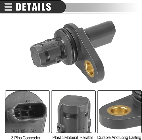 Miniatura 5 de Motoforti Sensor de posición del árbol de levas, para Chevrolet Aveo 2009-2011, ABS, No.55565709, negro, 2 piezas