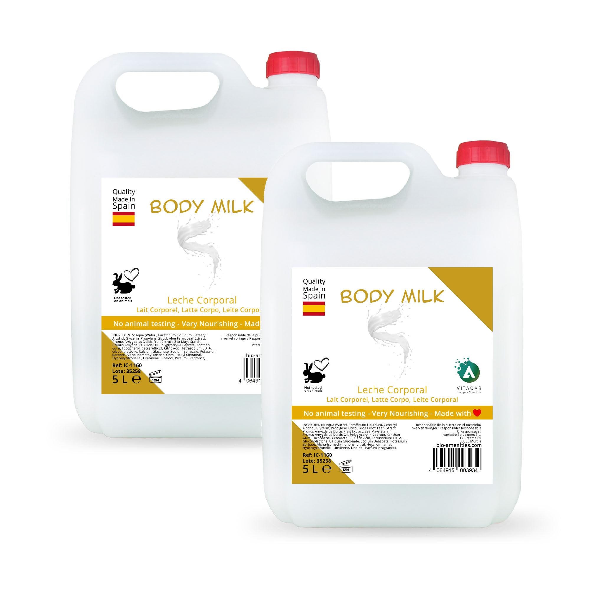 Body Milk Feuchtigkeitscreme - 2er-Pack à 5 L - pH-neutrale Körperlotion zur täglichen Pflege, zieht schnell ein, spendet langanhaltende Feuchtigkeit & sorgt für geschmeidige Haut